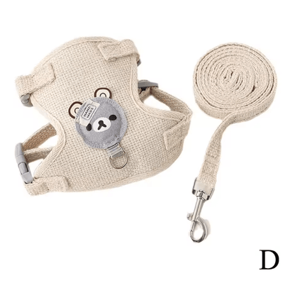 Small Pet Vest Harness And Leash Set For Dogs Cats And Bunnies 7
