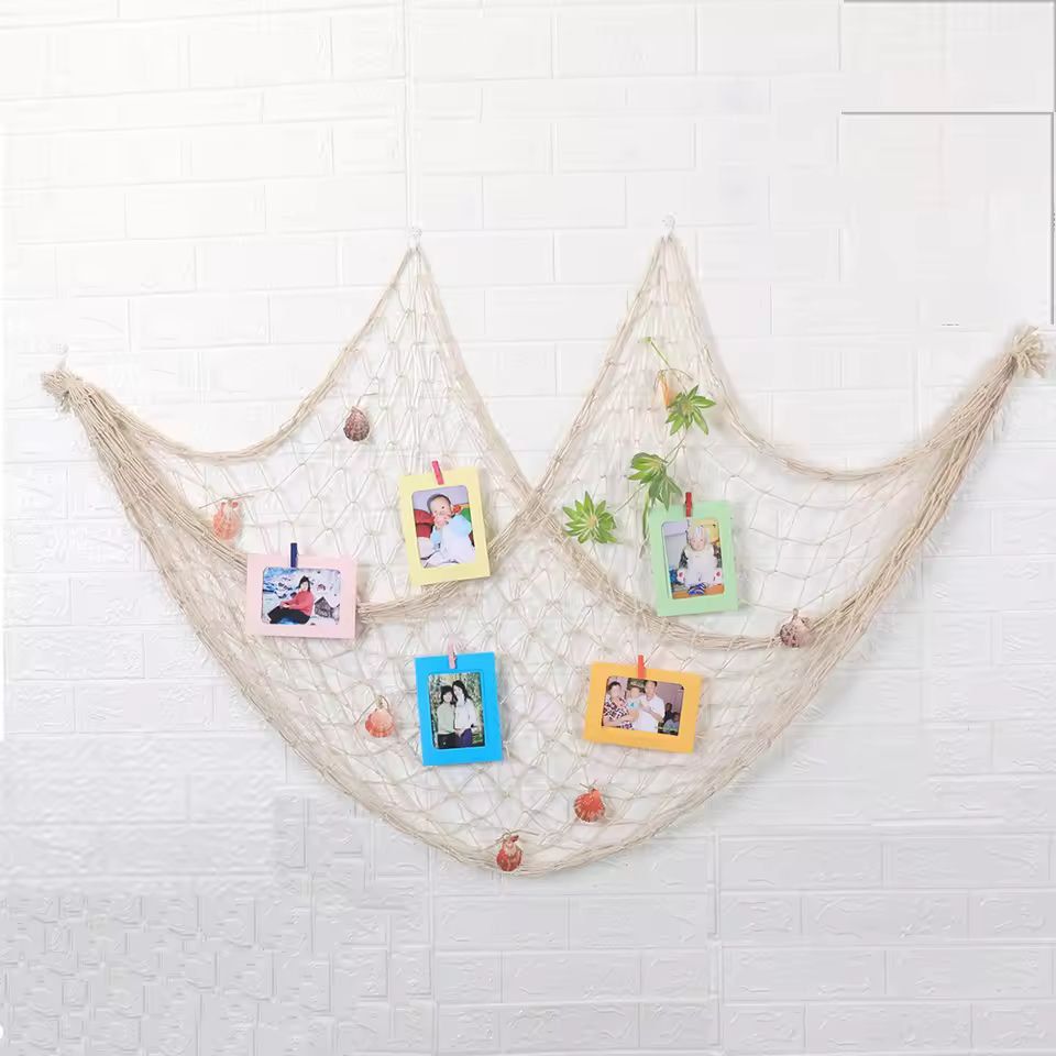 Seaside Charm Cotton Fishnet Wall Hanging