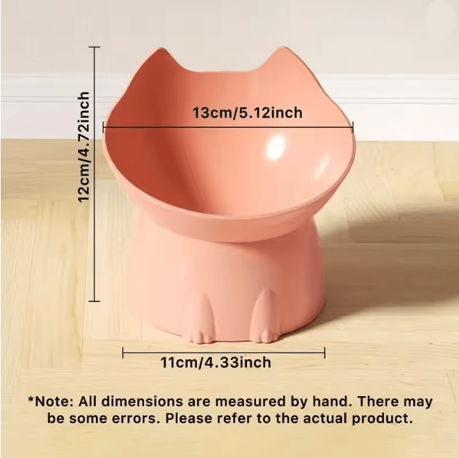 Elevated Cat Bowl With Tilted Anti Tip Design 2