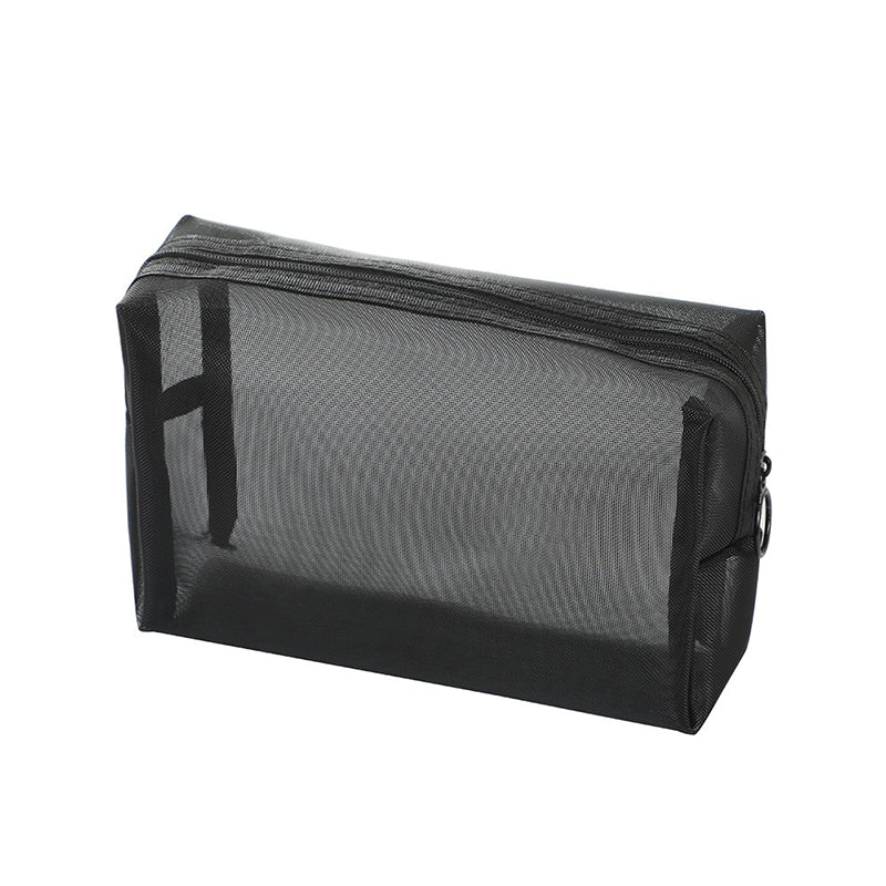 Simple Waterproof Travel Cosmetics Storage Bag For Women LargeCapacity Mesh Zipper Bag 2