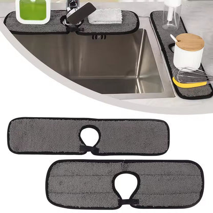 Ultra-Absorbent Faucet Splash Guard & Counter Shield