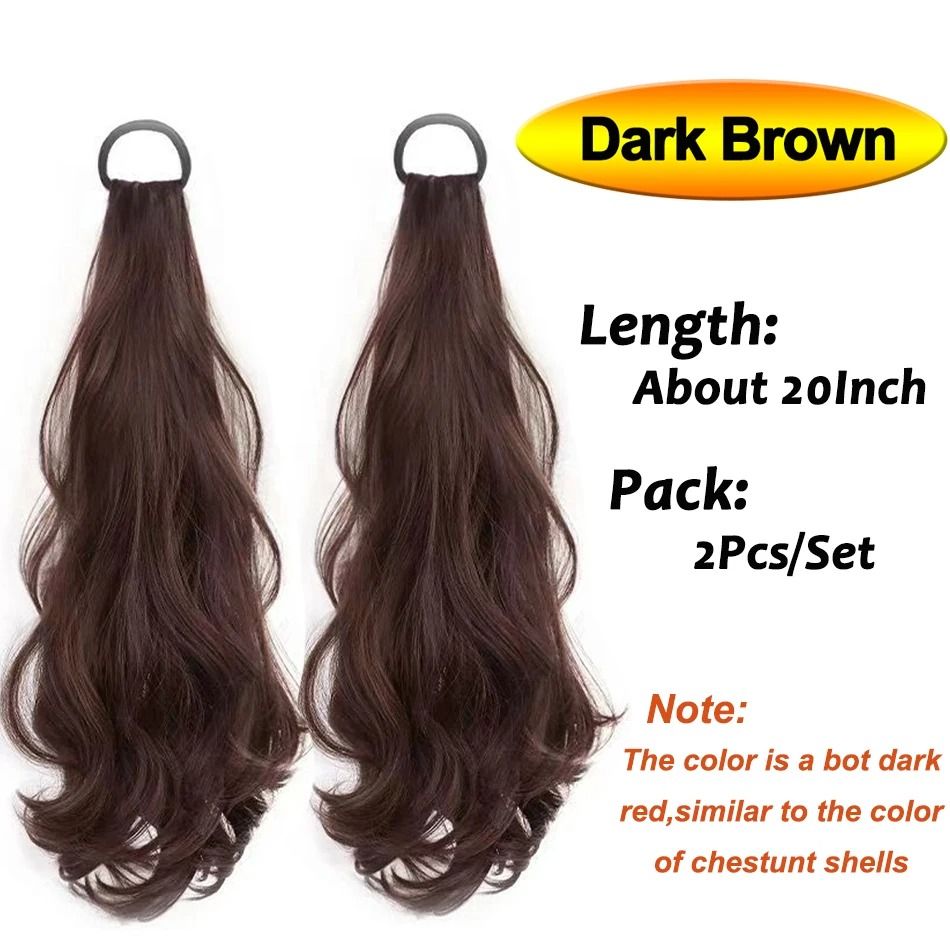 Long Wavy Synthetic Ponytail Hairpiece 12