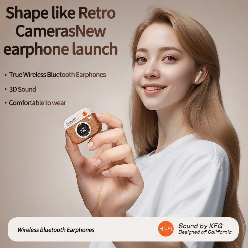 Waterproof Sports Earbuds, Bluetooth Wireless Headphones, Gaming Headsets, LED Power Display,