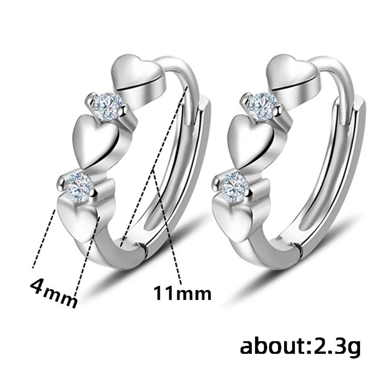 Heart Small Hoop Earrings For Women 1