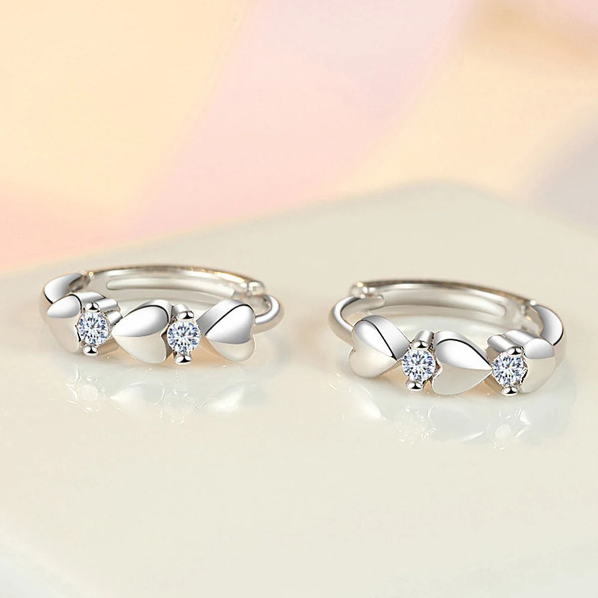 Heart Small Hoop Earrings For Women 3