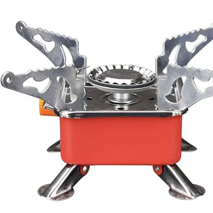 Outdoor Gas Stove, New Can Foldable Windproof Stove for Backpacking, Camping, Hiking, Picnicking and Barbecuing