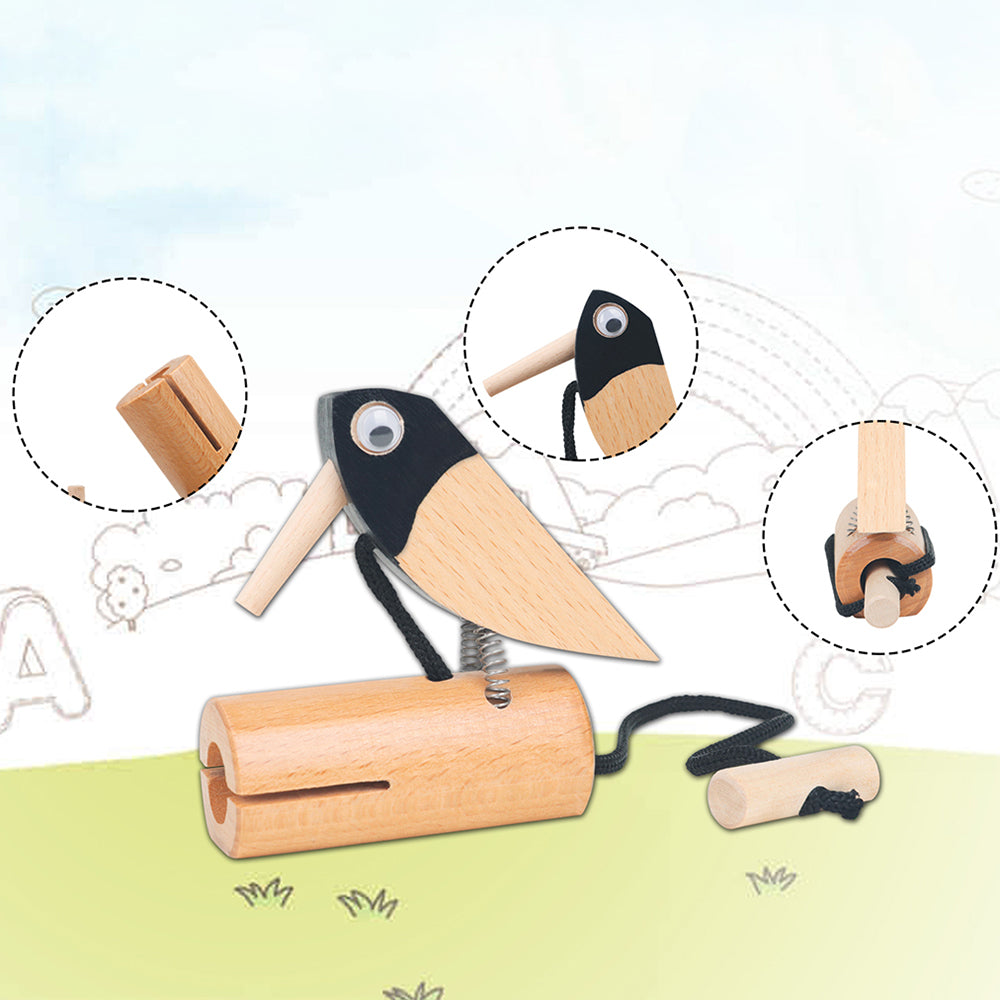 Childhood Education Sound Effect Musical Instrument Woodpecker Baby Toy Gift 1