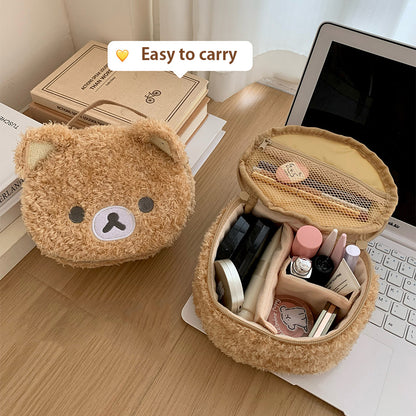 Anime Relaxed Bear Plushes Makeup Case Women Jewelry Storage Pouch Organizer Gift 1