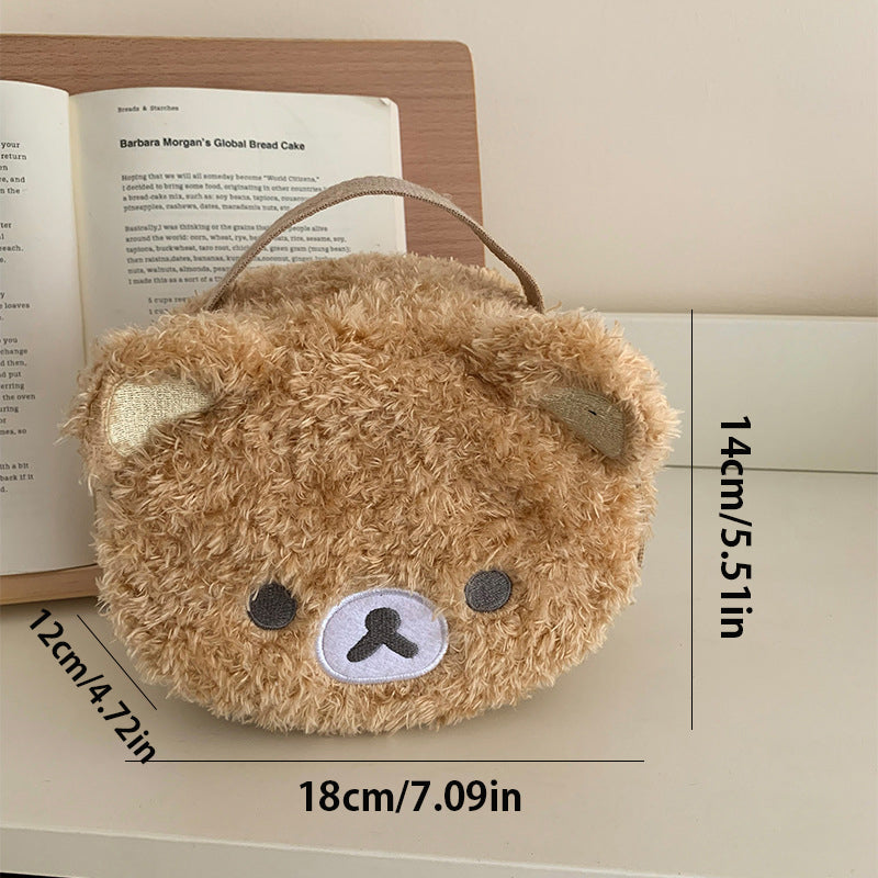 Anime Relaxed Bear Plushes Makeup Case Women Jewelry Storage Pouch Organizer Gift 4