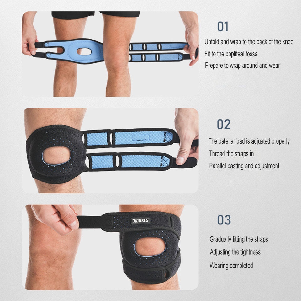 Patellar Tendon Knee Brace Support Strap With Gel Pad Knee Pain Relief Arthritis Stabilizer 2