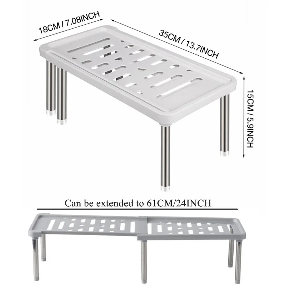 Retractable Shelf Organizer For Kitchen New Adjustable Multifunction Storage Rack Stainless Seasoni 2