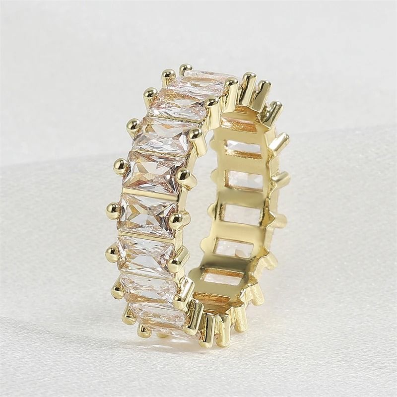 Baguette Cubic Zirconia Engagement Ring For Women 16