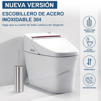 Stainless Steel Toilet Bowl Brush And Holder Long Handle For Deep Cleaning And Bathroom Organizatio 6