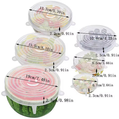 Universal Silicone Stretch Lids  6Piece Reusable Food Storage Covers 5