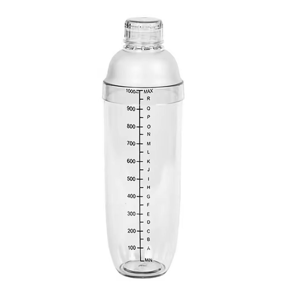 BaristaStyle Drink Mixer  Premium Plastic Cocktail Shaker With Measuring Scales 3501000 Ml 9