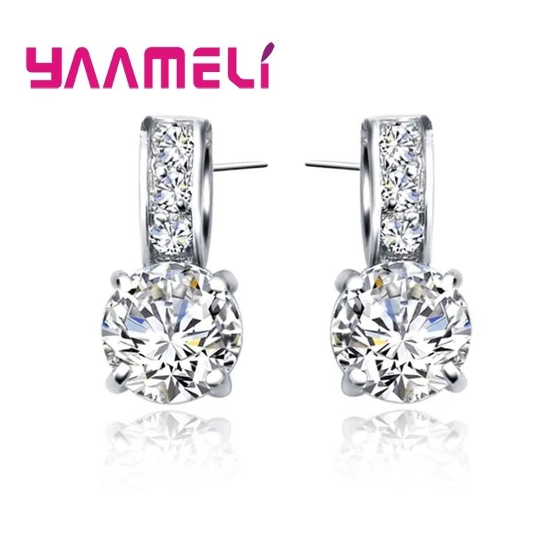 Cubic Zirconia Bridal Necklace And Stud Earrings Set 2