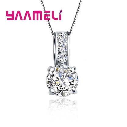 Cubic Zirconia Bridal Necklace And Stud Earrings Set 3