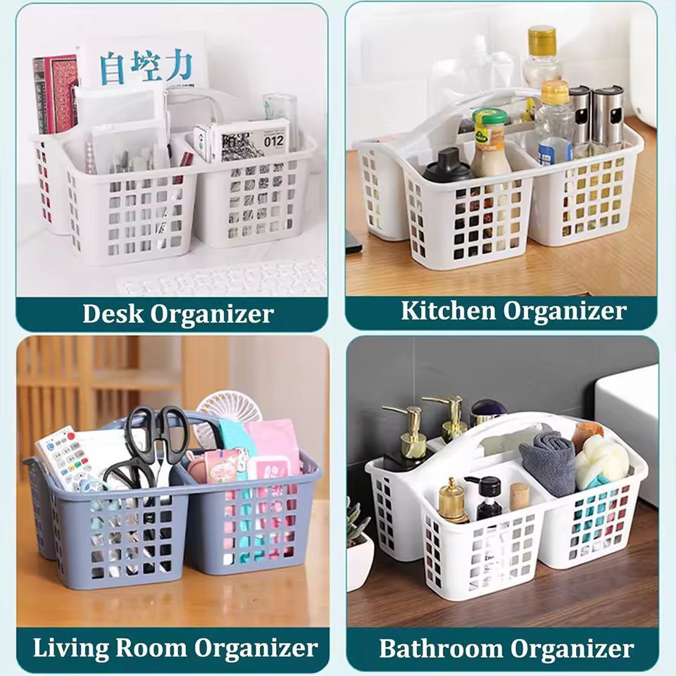 Portable Shower Organizer Basket  Lightweight Plastic Shower Caddy For Bathroom  Dorm 4