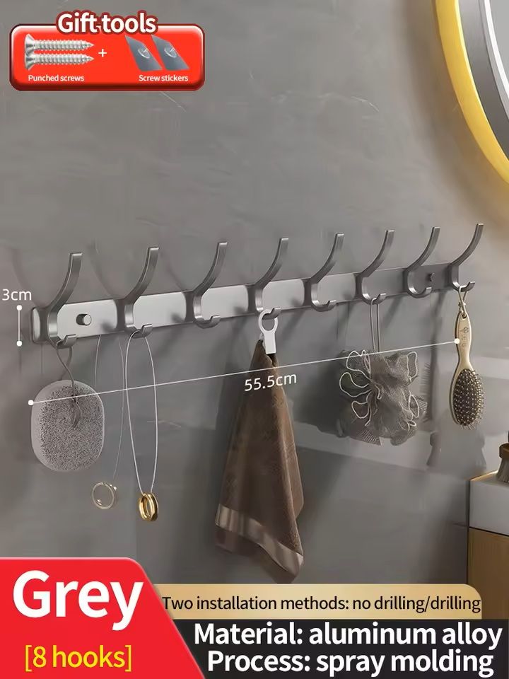 NoDrill Door  Wall Hook Organizer  PunchFree OverDoor Clothes Bag  Towel Hanger 4