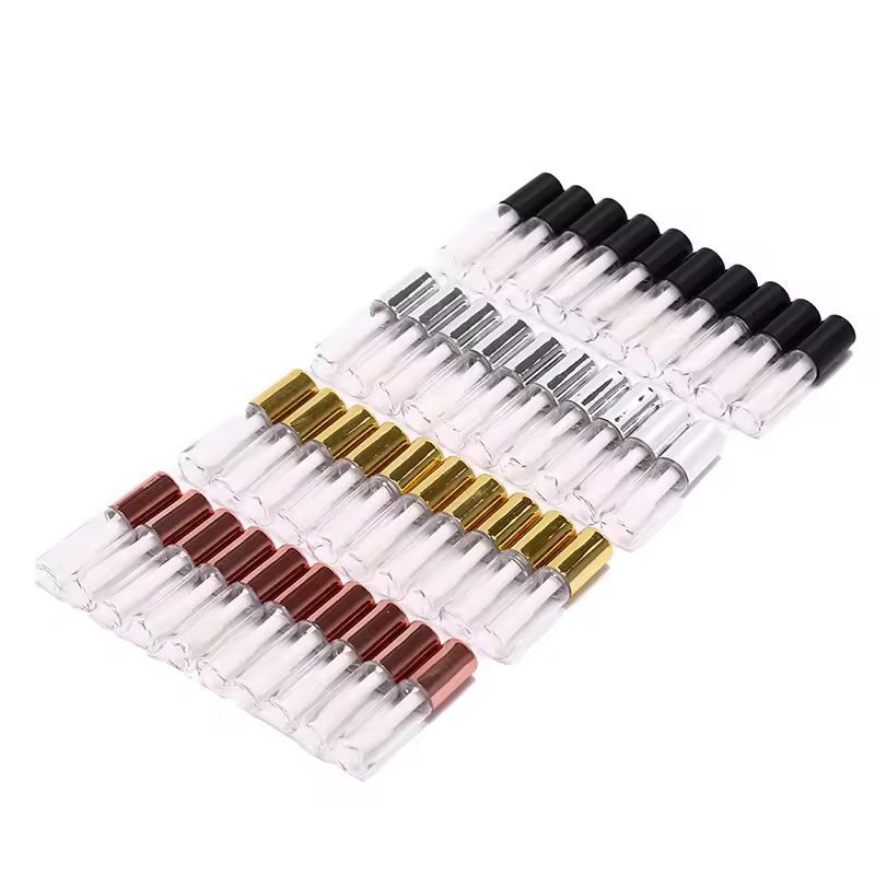 Customizable 10Pack Empty Lip Balm  Lipstick Tubes  DIY Cosmetic Containers With Cap 4