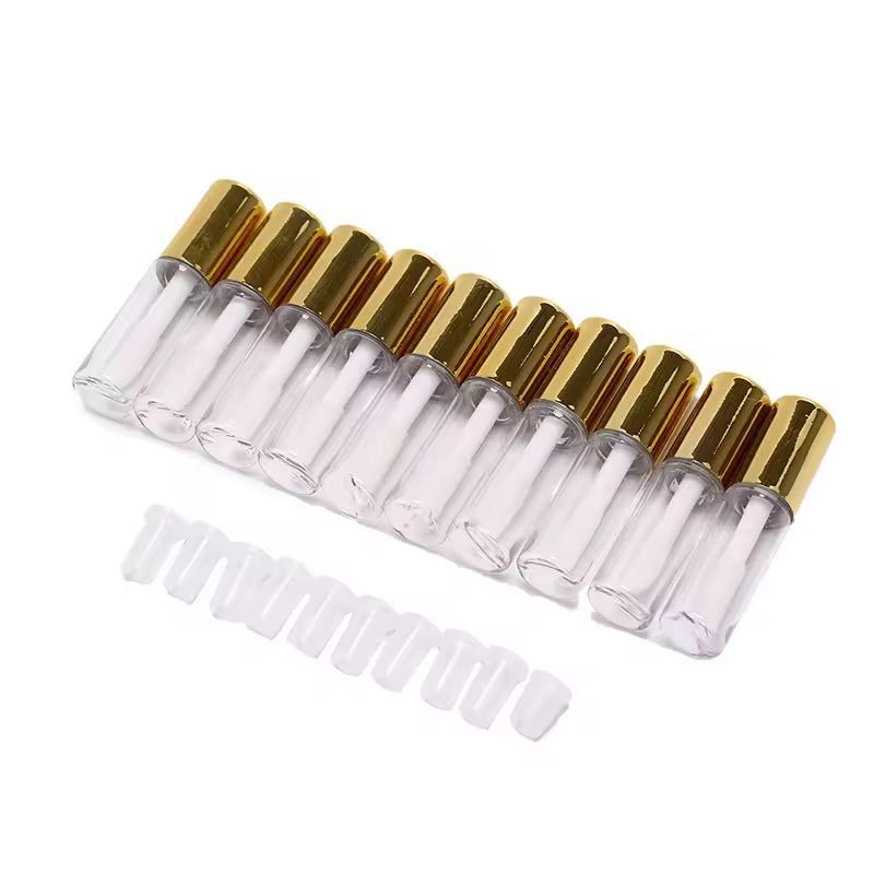 Customizable 10Pack Empty Lip Balm  Lipstick Tubes  DIY Cosmetic Containers With Cap 8