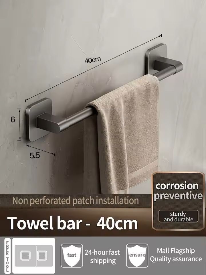 No Need To Drill Walls For Installation Bathroom Towel BarHookTowel RackKitchen Rag Rack Bathroom A 9