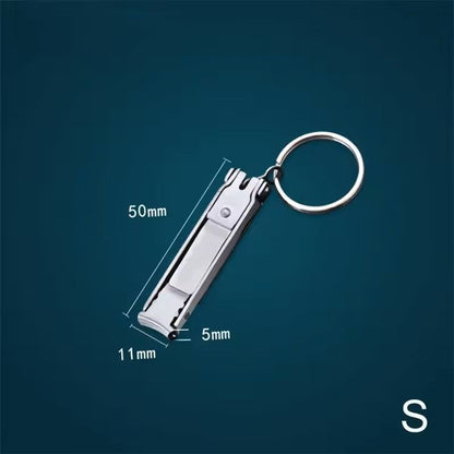 Compact Foldable Nail Clippers Portable Fingernail Cutter With Key Chain Manicure Tool 4