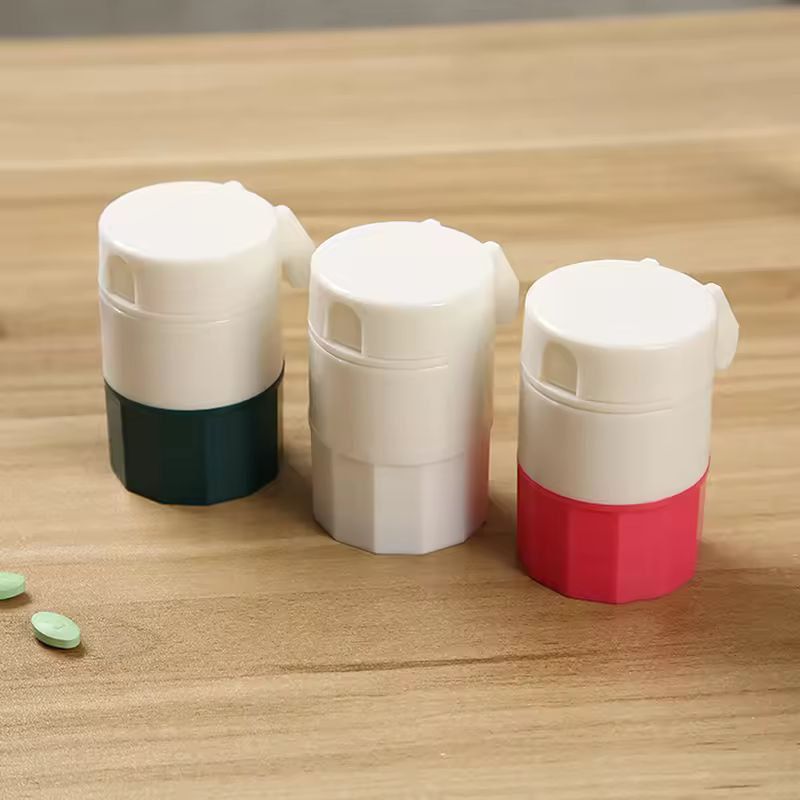 Compact 4in1 Travel Pill Cutter  Grinder Box 1