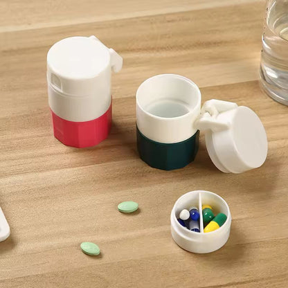 Compact 4in1 Travel Pill Cutter  Grinder Box 2
