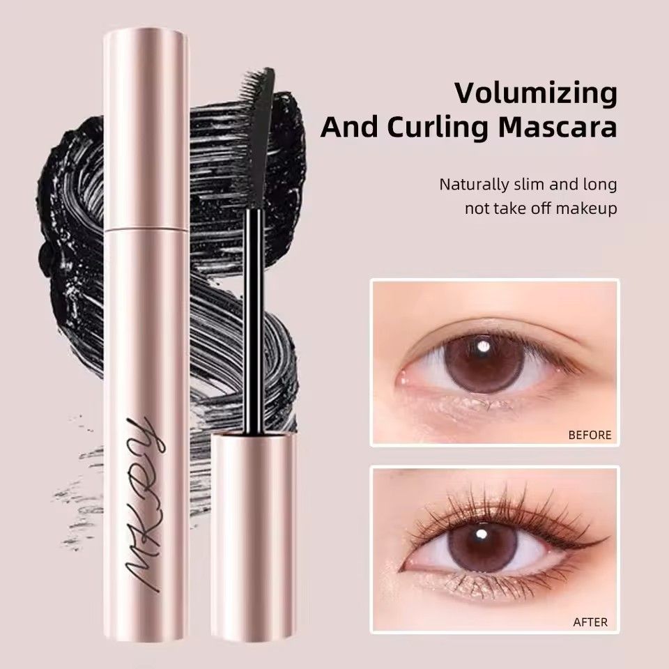 Black Mascara Waterproof Lengthening Silky Eyelashes Volume Eye Makeup Cosmetics