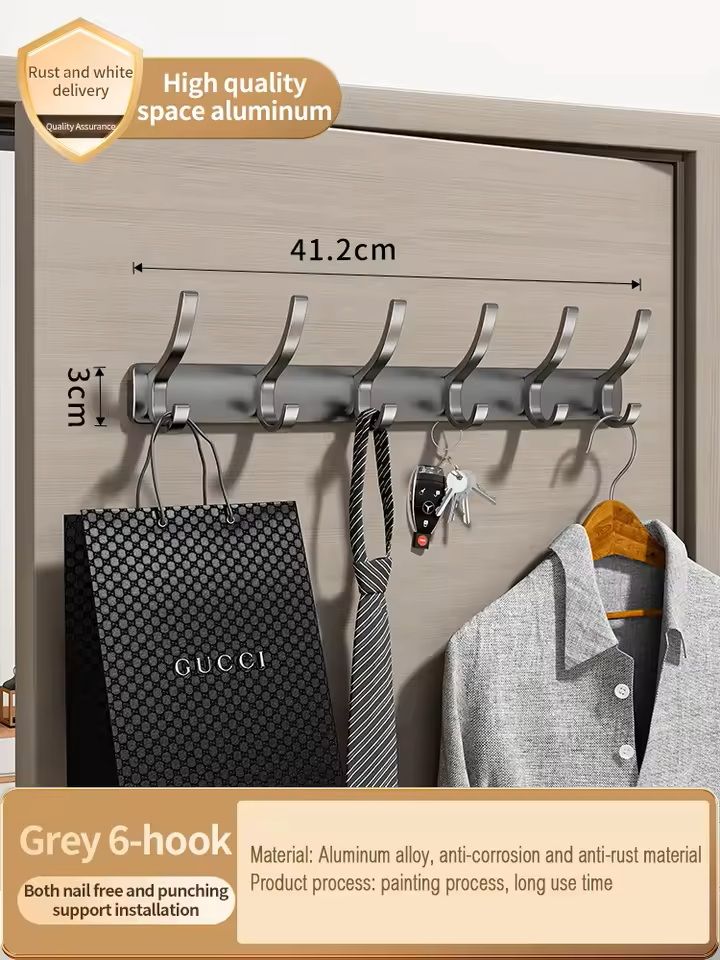 No-Drill Adhesive Towel Bar – Punch-Free Wall-Mounted Towel Rack for Bathroom & Kitchen