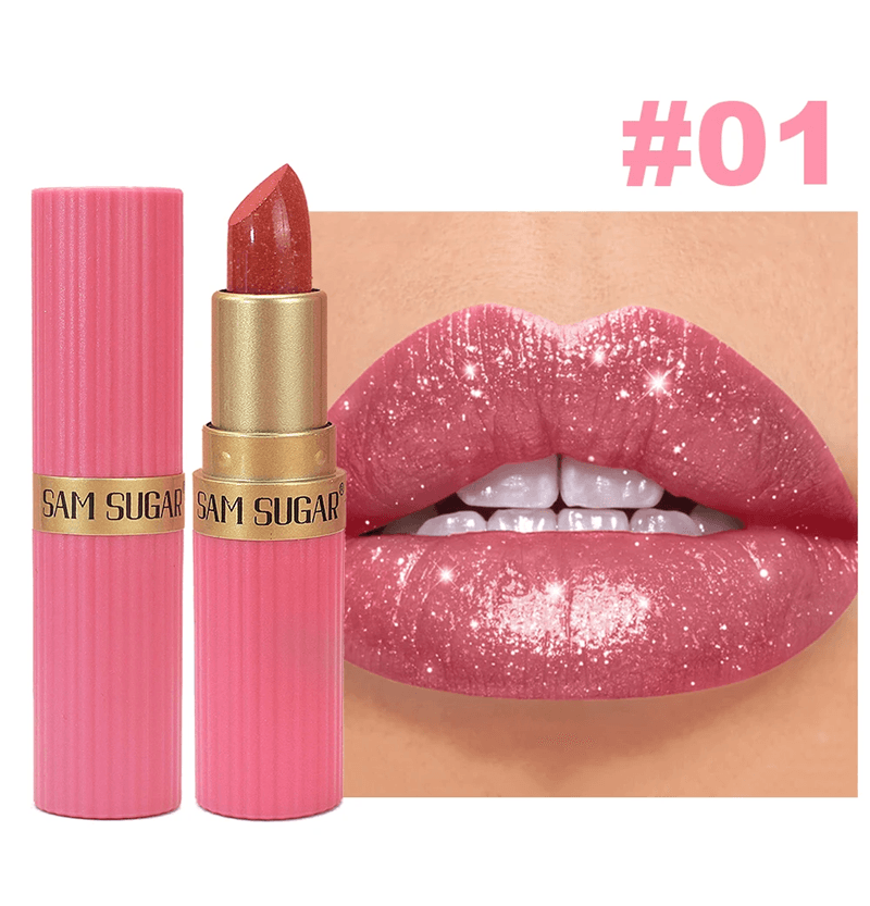 Pearl Pink Glitter Velvet Lipstick 3