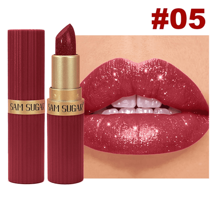 Pearl Pink Glitter Velvet Lipstick 7