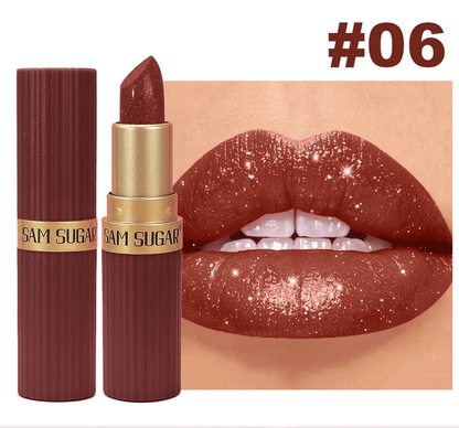 Pearl Pink Glitter Velvet Lipstick 8