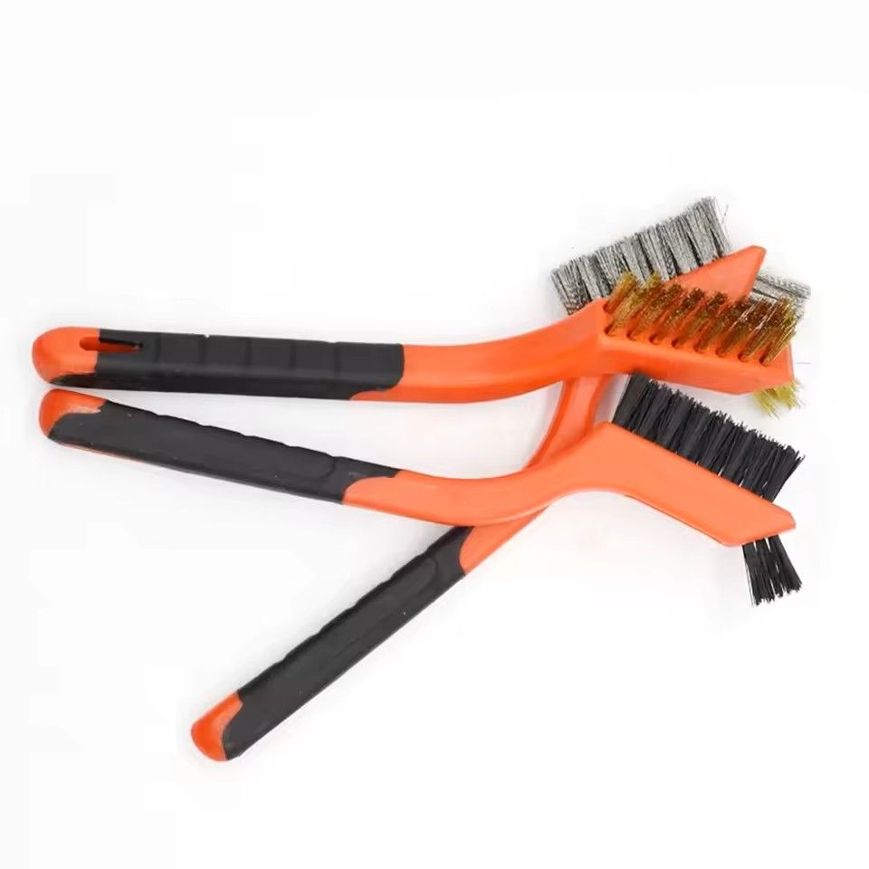 7 Inch Industrial Cleaning Brush Brass Nylon Stainless Steel Wire Hard Bristle Rust Remover Hand To 2