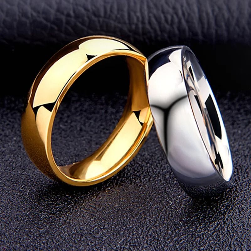 6mm Stainless Steel Titanium Style Ring