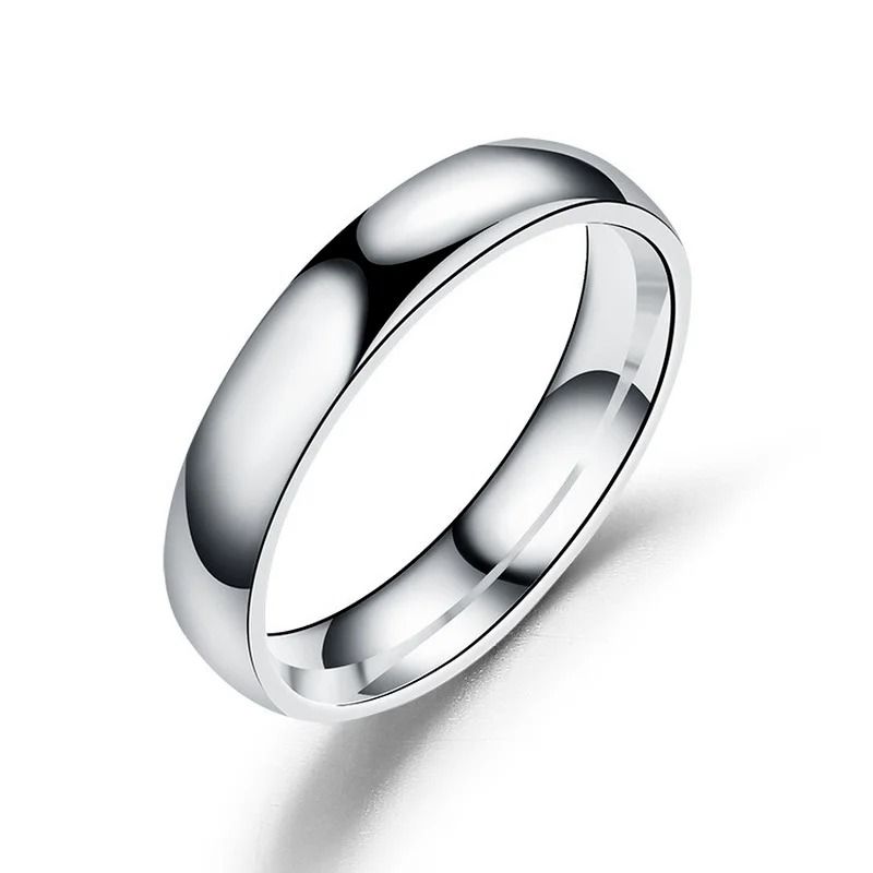 6mm Stainless Steel Titanium Style Ring 9