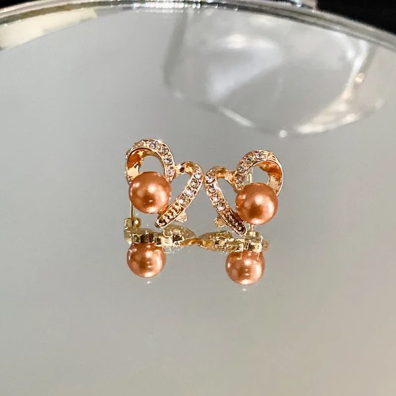 Crystal Heart Stud Earrings For Women 9