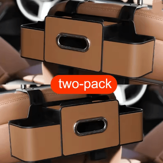 Car Backseat Organizer With Leather Storage Bag And Cup Holder 8