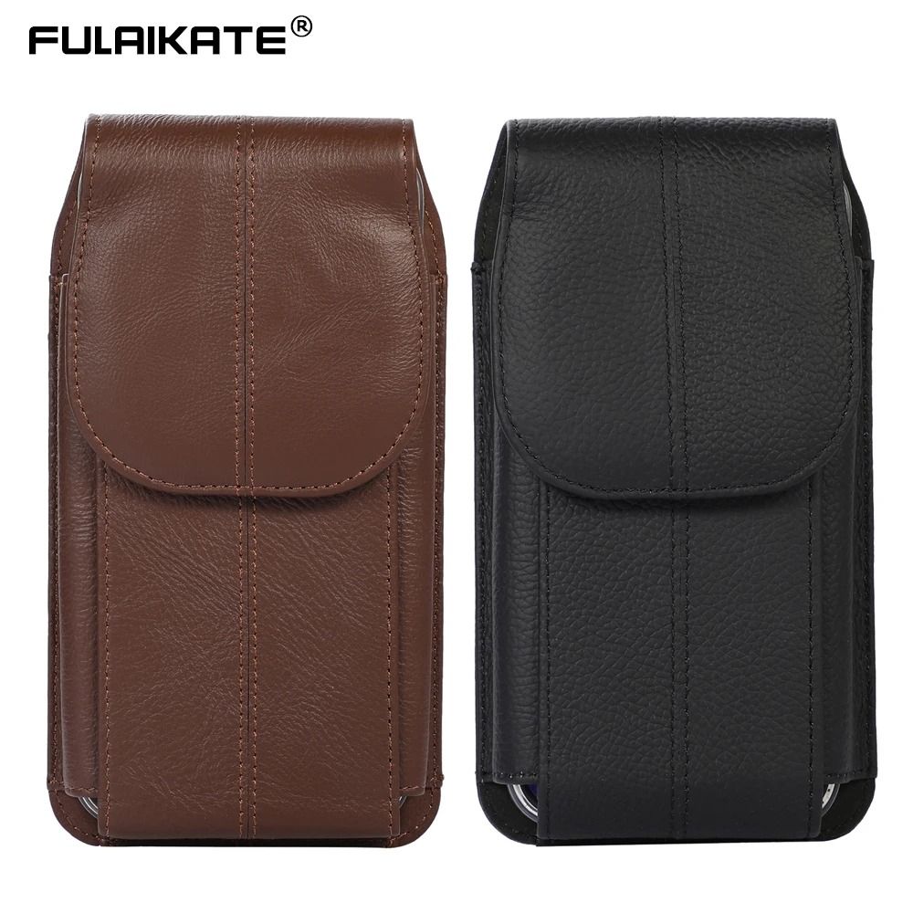Genuine Cowhide Leather Phone Waist Pouch