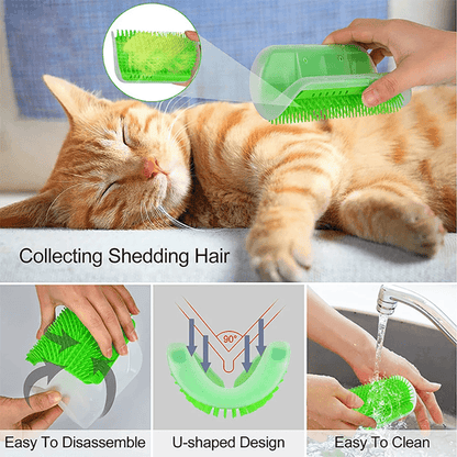 Corner Cat Brush And Self Grooming Scratcher 1
