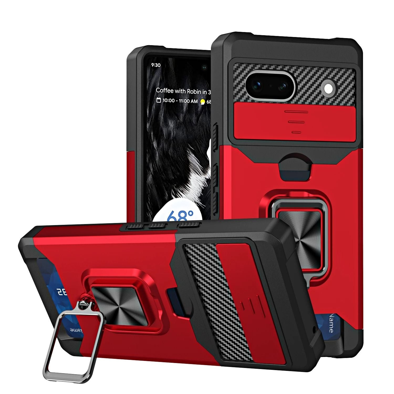 Wallet Phone Case With Card Slot And Kickstand For Google Pixel 10