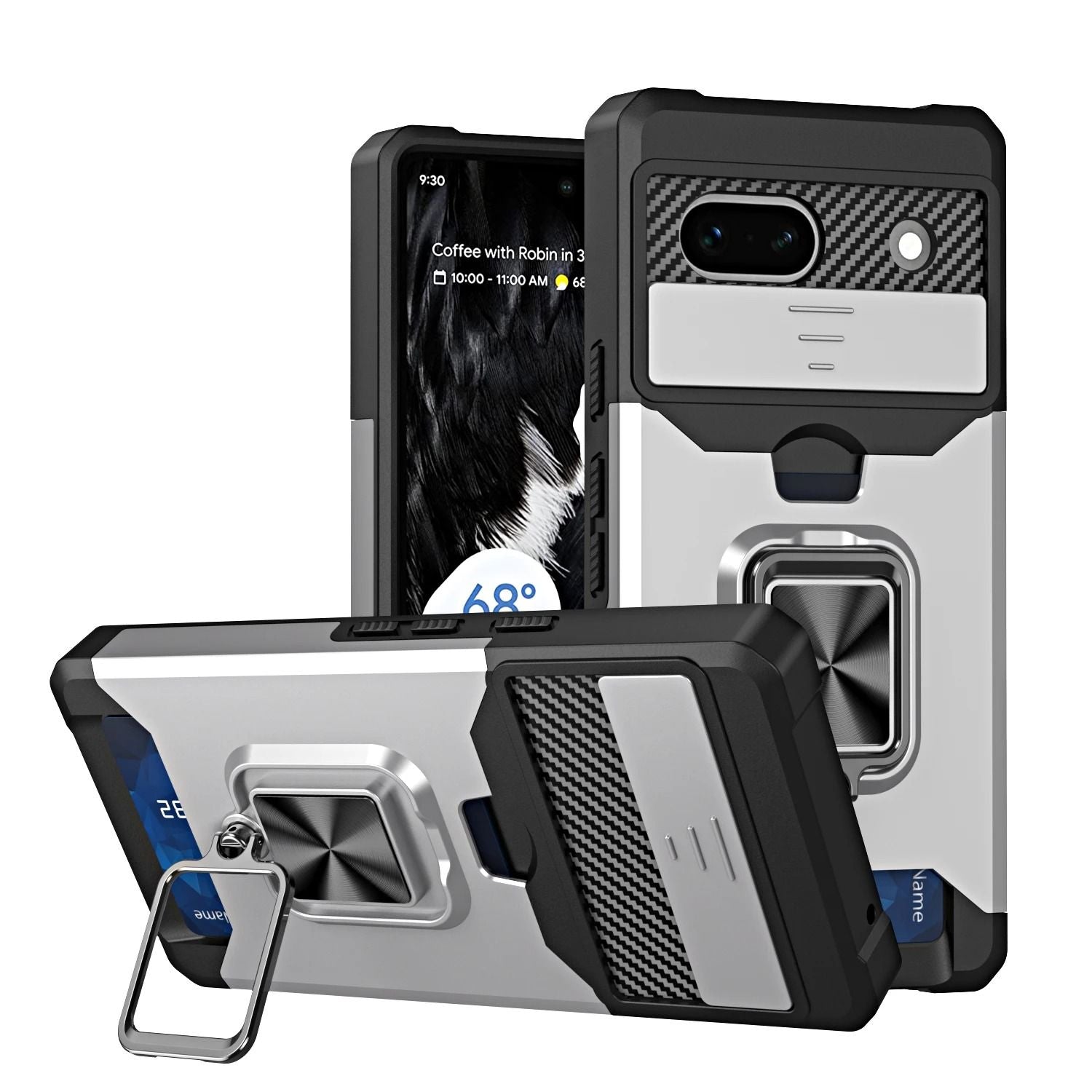 Wallet Phone Case With Card Slot And Kickstand For Google Pixel 11