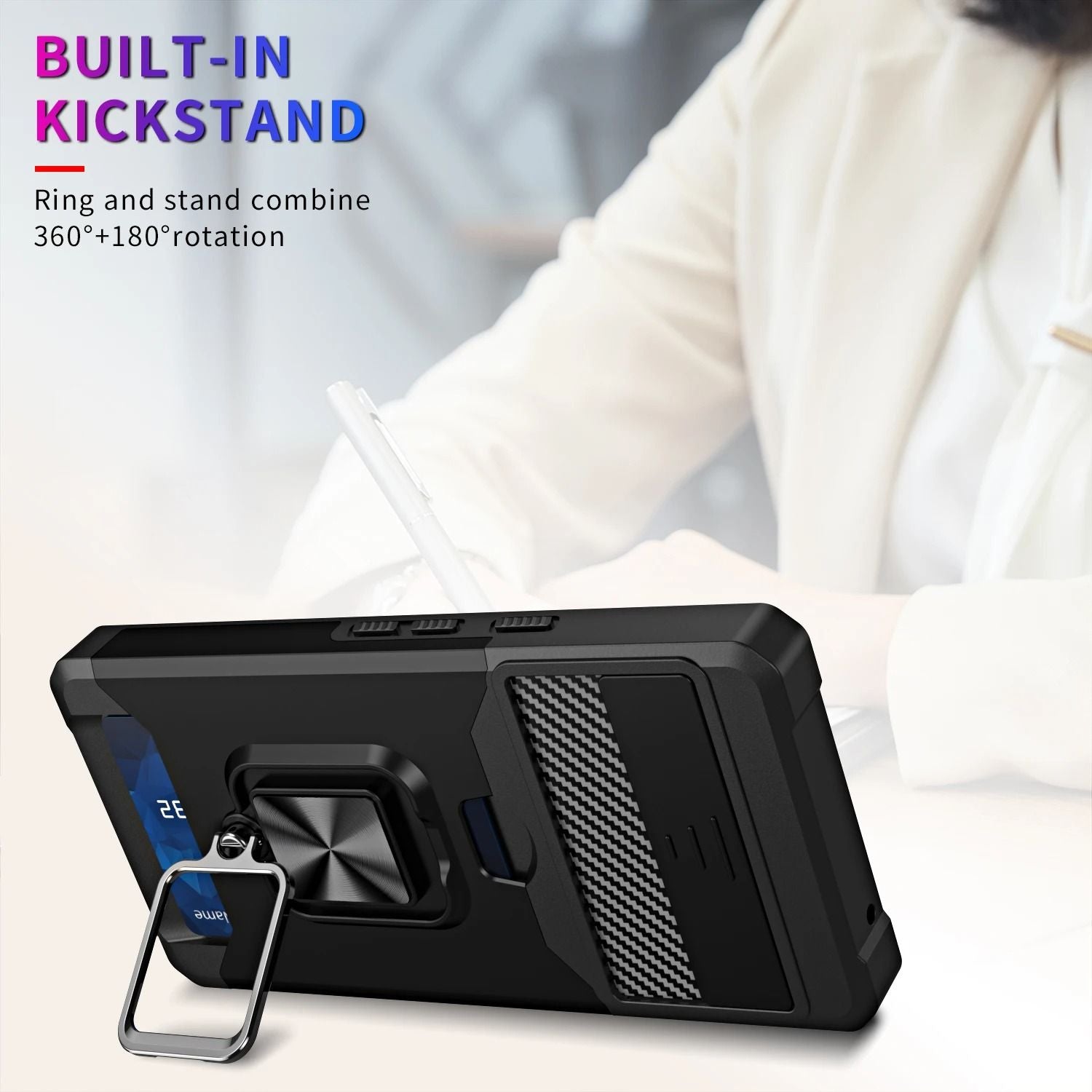 Wallet Phone Case With Card Slot And Kickstand For Google Pixel 4