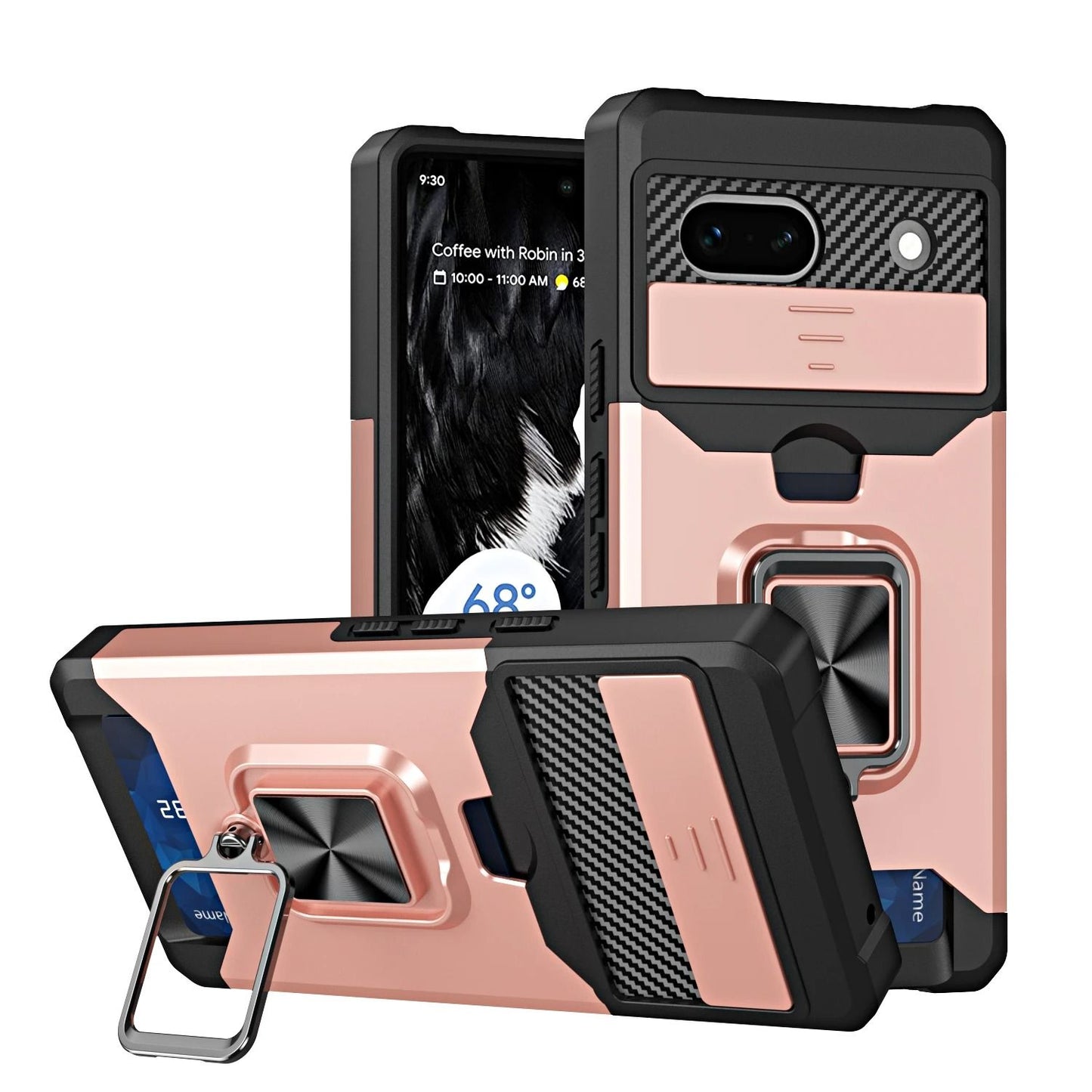 Wallet Phone Case With Card Slot And Kickstand For Google Pixel 6