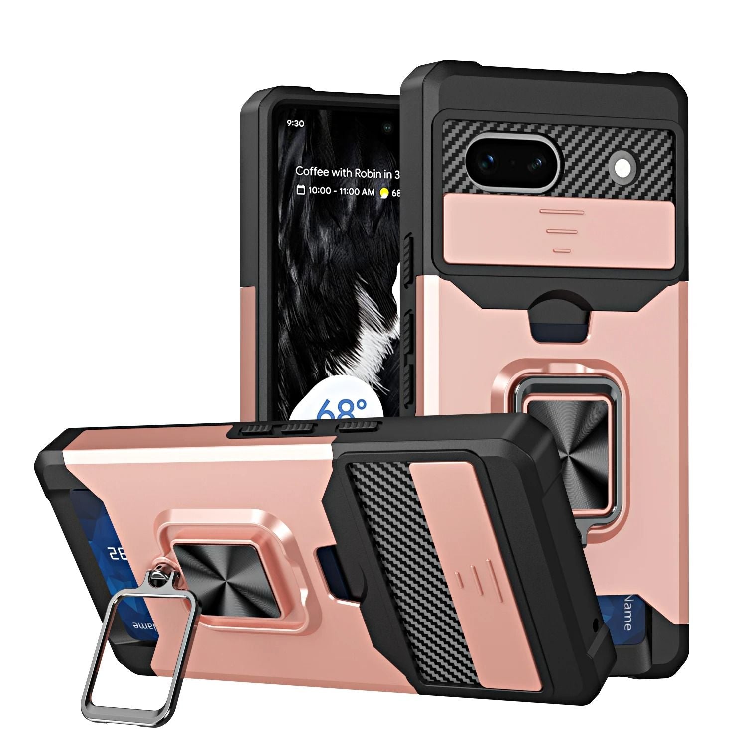 Wallet Phone Case With Card Slot And Kickstand For Google Pixel 6
