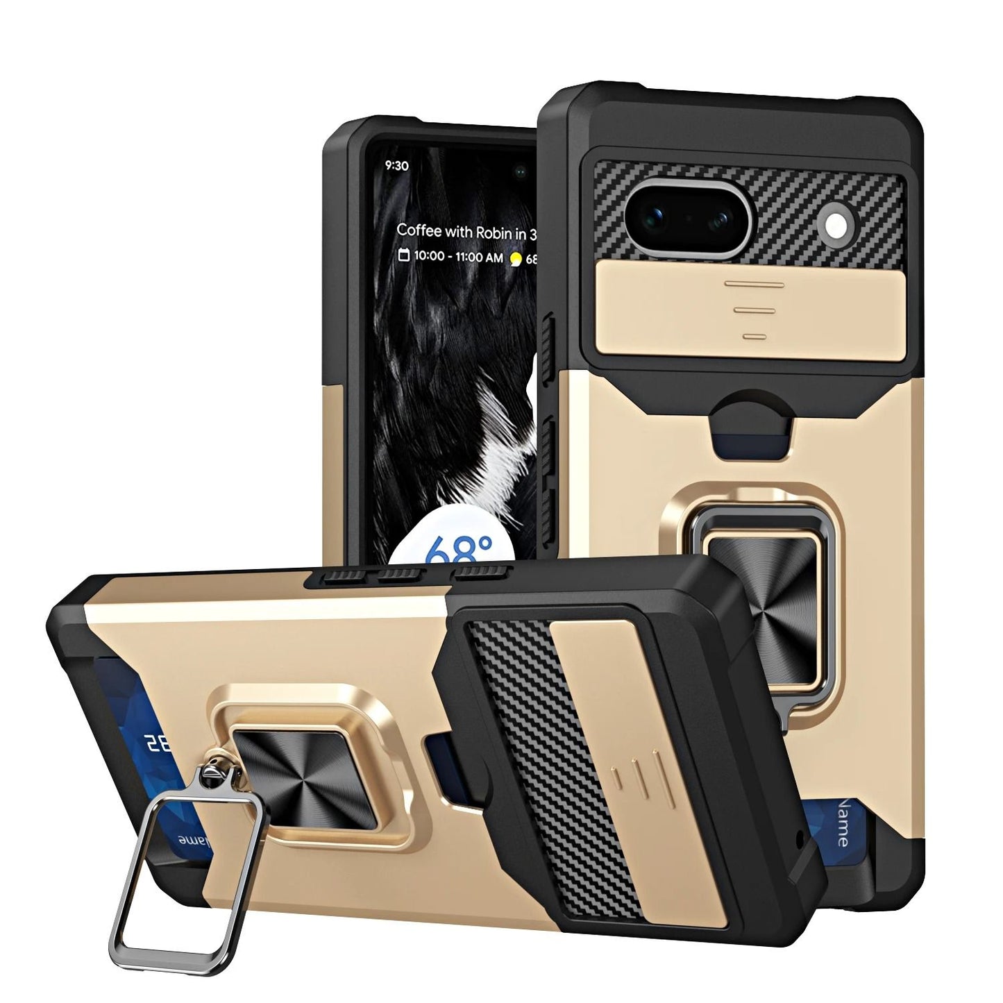 Wallet Phone Case With Card Slot And Kickstand For Google Pixel 8