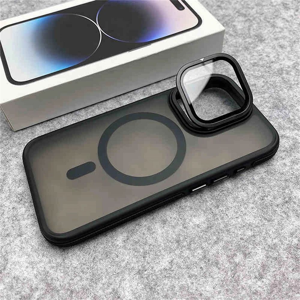 Magnetic Matte Clear Phone Case With Glass Camera Protection 7