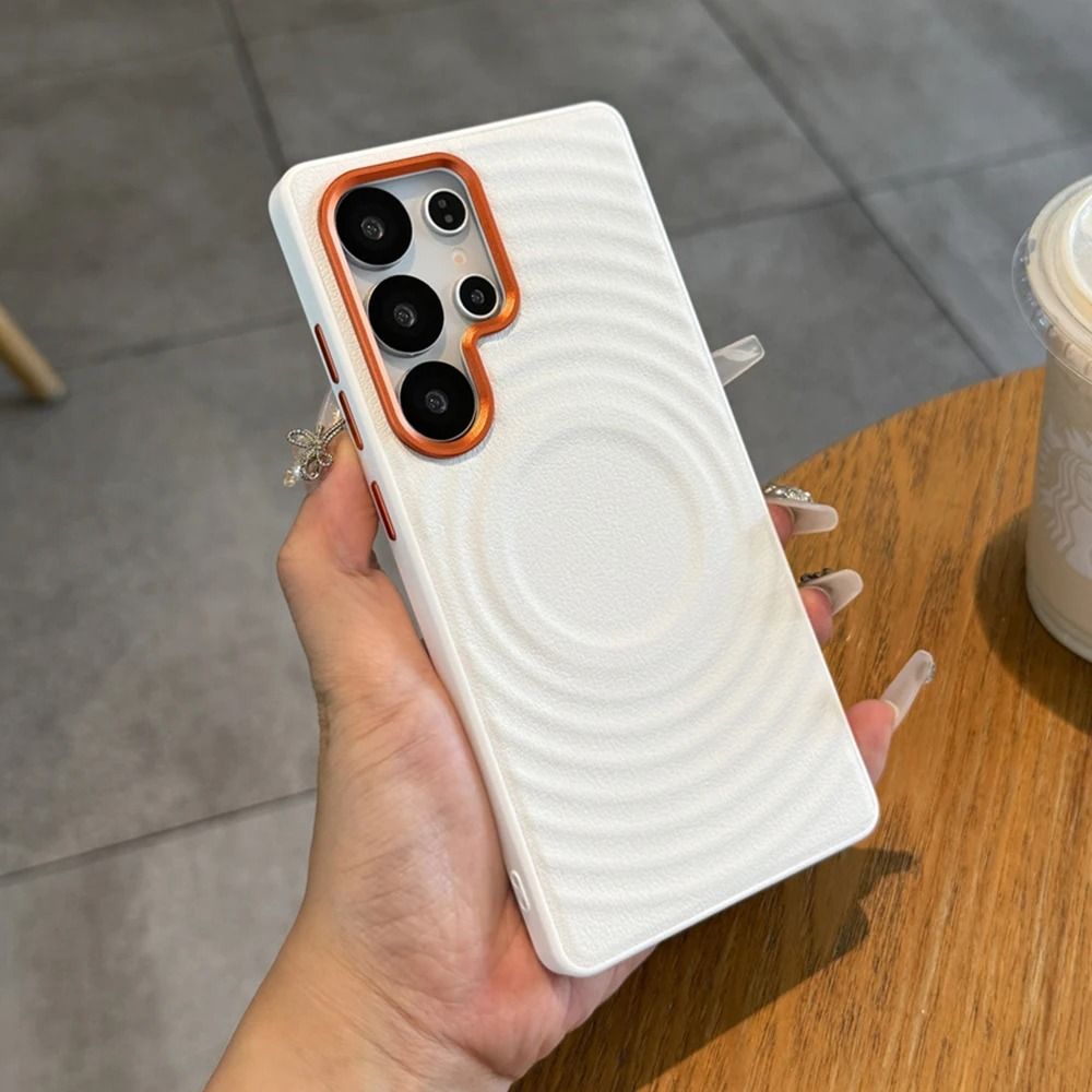Magnetic Leather Pattern Phone Case With Wave Texture 8
