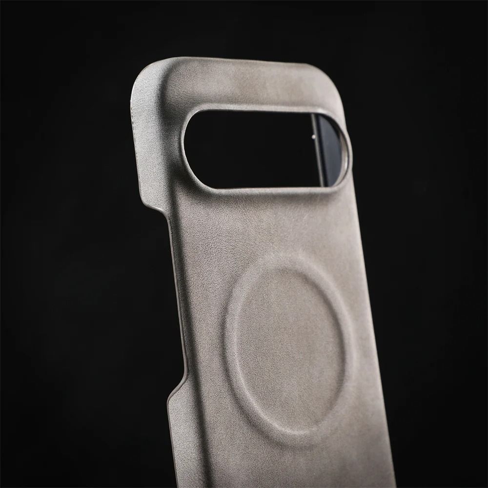 Magnetic Sheepskin Leather Phone Case For Google Pixel 3